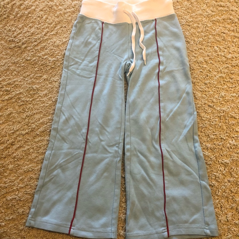 H&M Light Blue Sweatpants with White Trim